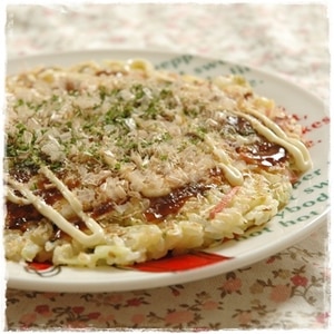 残りご飯と野菜で満腹 ～ お好み焼き風 ～